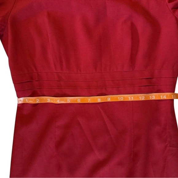 Steilmann Red Wool-Blend Midi Sheath Dress (US 6) - Picture 13 of 15